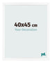 Cadre Photo 40x45 cm Blanc Mat MDF Bologna De Face Mesure | Yourdecoration.fr