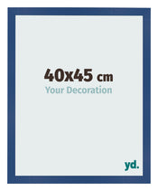 Cadre Photo 40x45 cm Bleu Fonce MDF Bologna De Face Mesure | Yourdecoration.fr