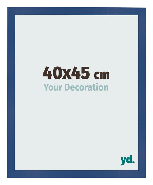 Cadre Photo 40x45 cm Bleu Fonce MDF Bologna De Face Mesure | Yourdecoration.fr