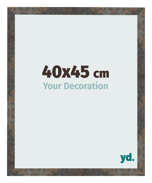 Cadre Photo 40x45 cm Metal Oxyde MDF Bologna De Face Mesure | Yourdecoration.fr