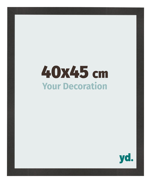 Cadre Photo 40x45 cm Noir Mat MDF Bologna De Face Mesure | Yourdecoration.fr