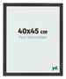 Cadre Photo 40x45 cm Noir Mat MDF Bologna De Face Mesure | Yourdecoration.fr