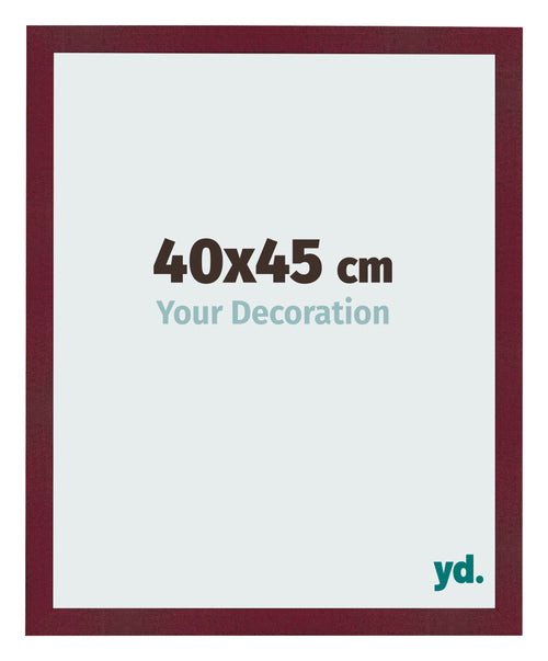 Cadre Photo 40x45 cm Vin Rouge Patine MDF Bologna De Face Mesure | Yourdecoration.fr