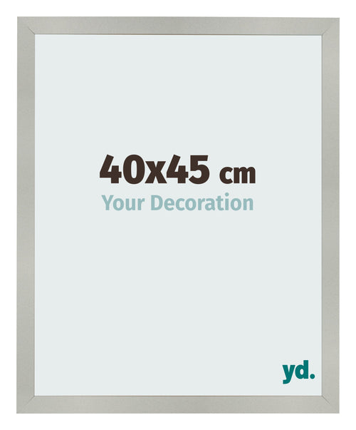 Cadre Photo 40x45cm Argent Mat MDF Bologna De Face Mesure | Yourdecoration.fr