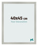 Cadre Photo 40x45cm Argent Mat MDF Bologna De Face Mesure | Yourdecoration.fr