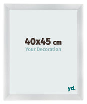 Cadre Photo 40x45cm Argent Noir Patine MDF Pisa De Face Mesure | Yourdecoration.fr