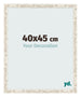 Cadre Photo 40x45cm Blanc Vintage MDF Bologna De Face Mesure | Yourdecoration.fr
