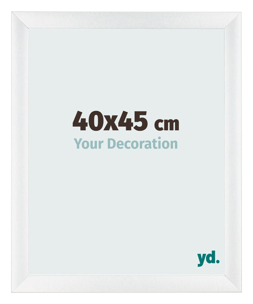 Cadre Photo 40x45cm Blanc Vintage MDF Pisa De Face Mesure | Yourdecoration.fr