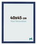 Cadre Photo 40x45cm Bleu Foncé Patiné MDF Bologna De Face Mesure | Yourdecoration.fr