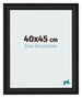 Cadre Photo 40x45cm Noir Grain de Bois MDF Lazio De Face Mesure | Yourdecoration.fr