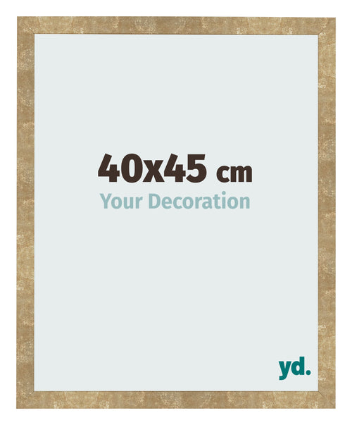 Cadre Photo 40x45cm Or Antique MDF Bologna De Face Mesure | Yourdecoration.fr