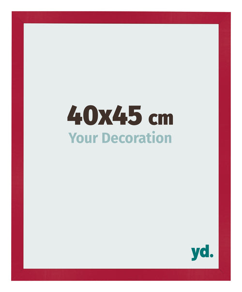 Cadre Photo 40x45cm Rouge MDF Bologna De Face Mesure | Yourdecoration.fr