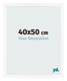 Cadre Photo 40x50 cm Blanc Mat MDF Bologna De Face Mesure | Yourdecoration.fr