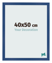 Cadre Photo 40x50 cm Bleu Fonce MDF Bologna De Face Mesure | Yourdecoration.fr