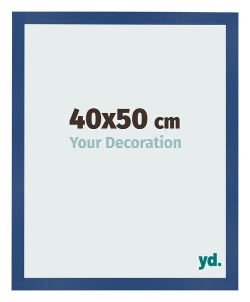 Cadre Photo 40x50 cm Bleu Fonce MDF Bologna De Face Mesure | Yourdecoration.fr