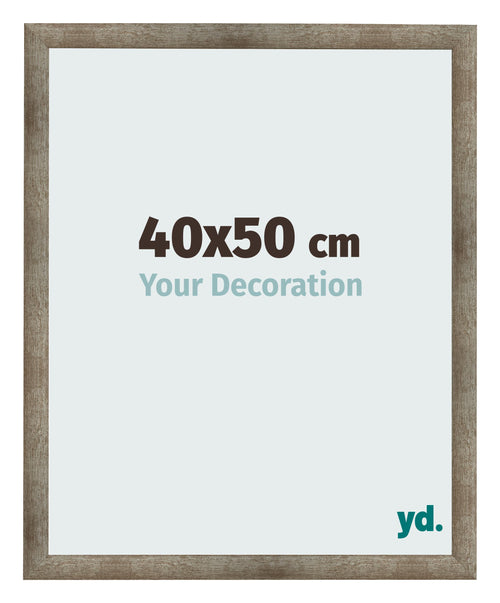Cadre Photo 40x50 cm Metal Vintage MDF Bologna De Face Mesure | Yourdecoration.fr