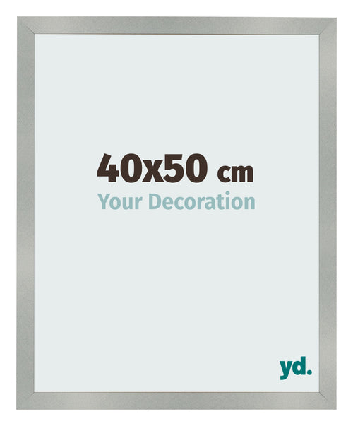 Cadre Photo 40x50cm Aluminium Brossé MDF Bologna De Face Mesure | Yourdecoration.fr