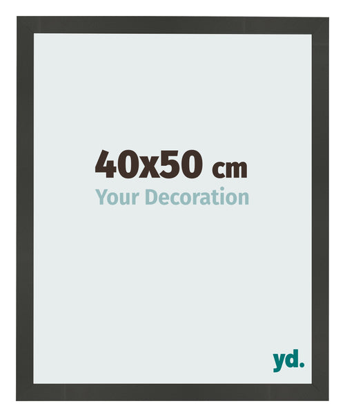 Cadre Photo 40x50cm Anthracite MDF Bologna De Face Mesure | Yourdecoration.fr
