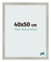 Cadre Photo 40x50cm Argent Mat MDF Bologna De Face Mesure | Yourdecoration.fr
