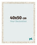 Cadre Photo 40x50cm Blanc Vintage MDF Bologna De Face Mesure | Yourdecoration.fr