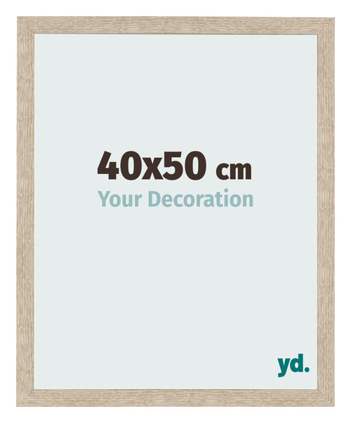 Cadre Photo 40x50cm Chêne Sonoma MDF Bologna De Face Mesure | Yourdecoration.fr