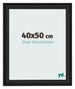 Cadre Photo 40x50cm Noir Grain de Bois MDF Lazio De Face Mesure | Yourdecoration.fr