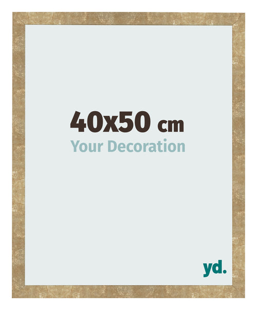 Cadre Photo 40x50cm Or Antique MDF Bologna De Face Mesure | Yourdecoration.fr