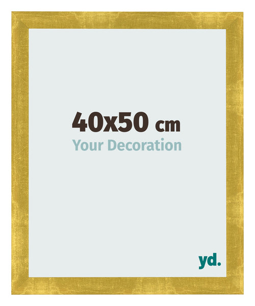 Cadre Photo 40x50cm Or Vintage MDF Pisa De Face Mesure | Yourdecoration.fr