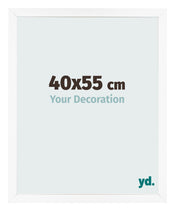 Cadre Photo 40x55 cm Blanc Mat MDF Bologna De Face Mesure | Yourdecoration.fr