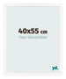 Cadre Photo 40x55 cm Blanc Mat MDF Bologna De Face Mesure | Yourdecoration.fr