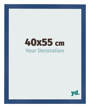 Cadre Photo 40x55 cm Bleu Fonce MDF Bologna De Face Mesure | Yourdecoration.fr