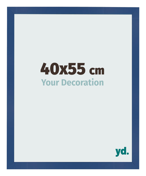 Cadre Photo 40x55 cm Bleu Fonce MDF Bologna De Face Mesure | Yourdecoration.fr