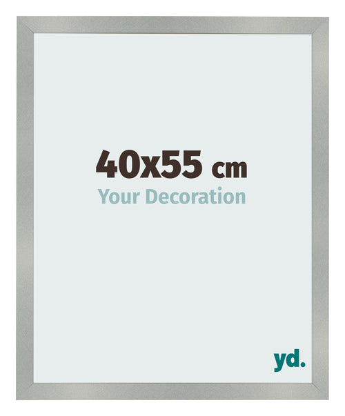 Cadre Photo 40x55cm Aluminium Brossé MDF Bologna De Face Mesure | Yourdecoration.fr