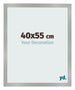 Cadre Photo 40x55cm Aluminium Brossé MDF Bologna De Face Mesure | Yourdecoration.fr