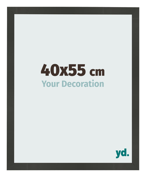 Cadre Photo 40x55cm Anthracite MDF Bologna De Face Mesure | Yourdecoration.fr
