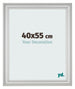 Cadre Photo 40x55cm Argent Mat MDF Lazio De Face Mesure | Yourdecoration.fr