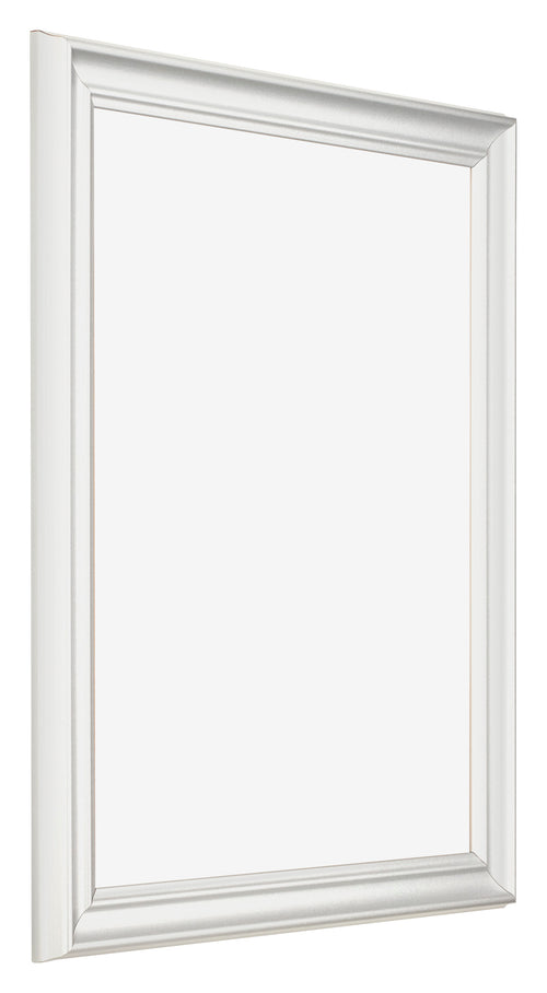 Cadre Photo 40x55cm Blanc Patine MDF Lazio De Face Oblique | Yourdecoration.fr