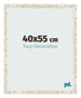 Cadre Photo 40x55cm Blanc Vintage MDF Bologna De Face Mesure | Yourdecoration.fr