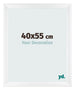 Cadre Photo 40x55cm Blanc Vintage MDF Pisa De Face Mesure | Yourdecoration.fr