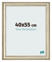 Cadre Photo 40x55cm Brillance Metallique MDF Lazio De Face Mesure | Yourdecoration.fr