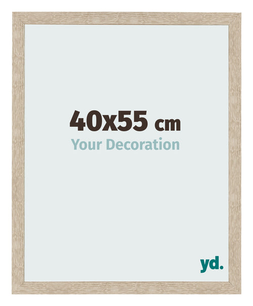 Cadre Photo 40x55cm Chêne Sonoma MDF Bologna De Face Mesure | Yourdecoration.fr
