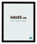 Cadre Photo 40x55cm Noir Brillant MDF Bologna De Face Mesure | Yourdecoration.fr
