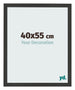 Cadre Photo 40x55cm Noir Grain de Bois MDF Bologna De Face Mesure | Yourdecoration.fr