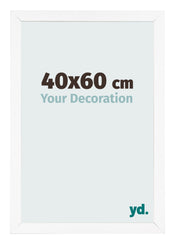 Cadre Photo 40x60 cm Blanc Mat MDF Bologna De Face Mesure | Yourdecoration.fr