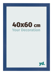 Cadre Photo 40x60 cm Bleu Fonce MDF Bologna De Face Mesure | Yourdecoration.fr