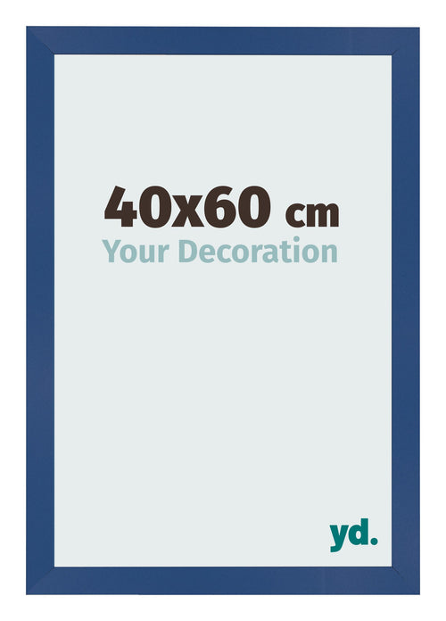 Cadre Photo 40x60 cm Bleu Fonce MDF Bologna De Face Mesure | Yourdecoration.fr