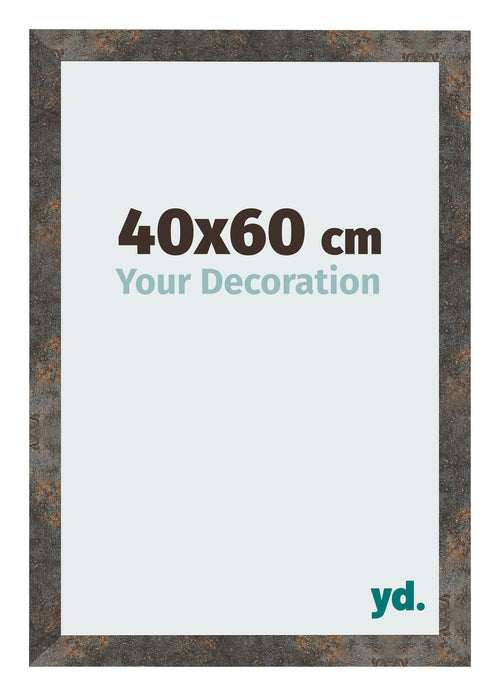 Cadre Photo 40x60 cm Metal Oxyde MDF Bologna De Face Mesure | Yourdecoration.fr