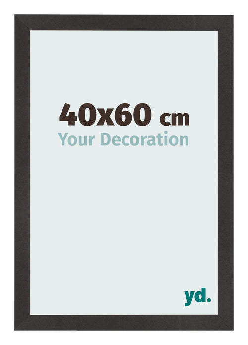 Cadre Photo 40x60 cm Noir Mat MDF Bologna De Face Mesure | Yourdecoration.fr