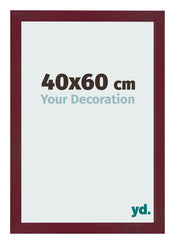 Cadre Photo 40x60 cm Vin Rouge Patine MDF Bologna De Face Mesure | Yourdecoration.fr