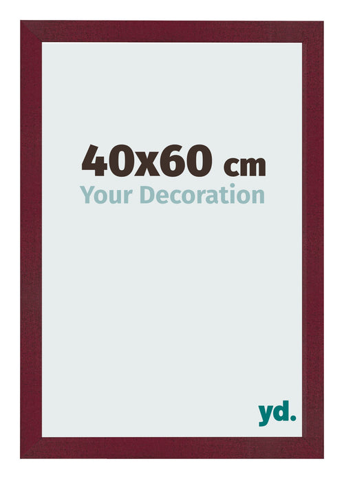 Cadre Photo 40x60 cm Vin Rouge Patine MDF Bologna De Face Mesure | Yourdecoration.fr